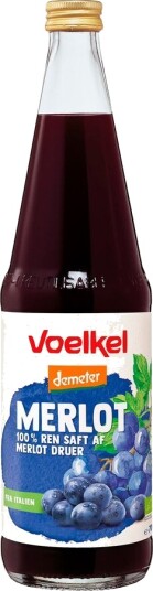 Voelkel økologisk rød merlot druesaft 0,7 L