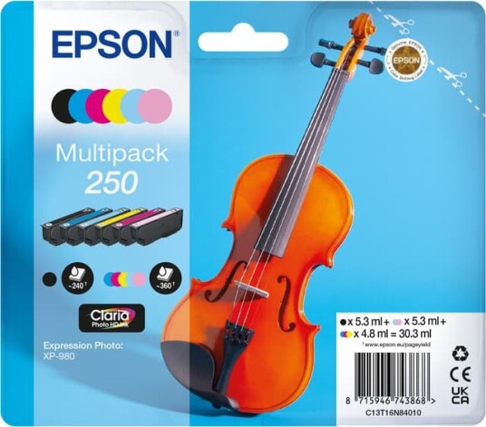 Epson 250 blekkpatronpakke (6 farger)