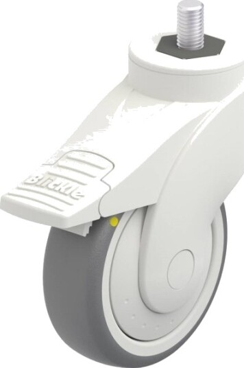 Blickle 744774 Lwke-Tpa 101Kf-Fi-Els-Gs12 Styrehjul Med Brems Hjuldiameter 100 Mm Bæreevne (Maks.) 70 Kg 1 Stk
