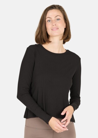 Athlecia Mandes W L/S Tee Black 40 T-Shirts