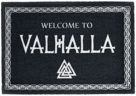 Welcome to Valhalla - Fun Dørmatte - Unisex - svart-hvit