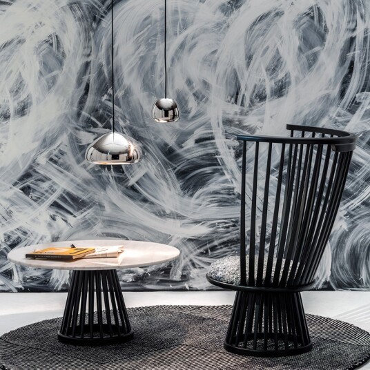 Tom Dixon Fan Lounge stol Black