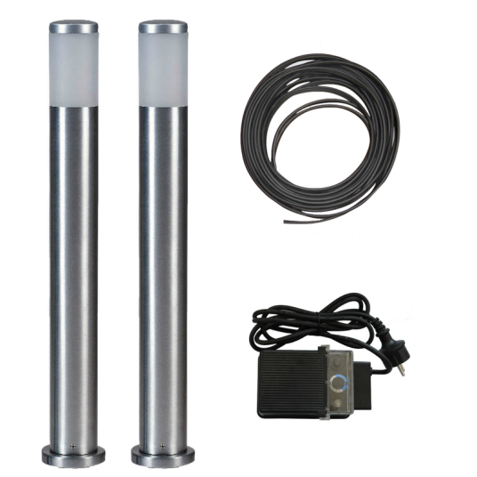 Alu LED-stolpe 65cm Tilpasset sett