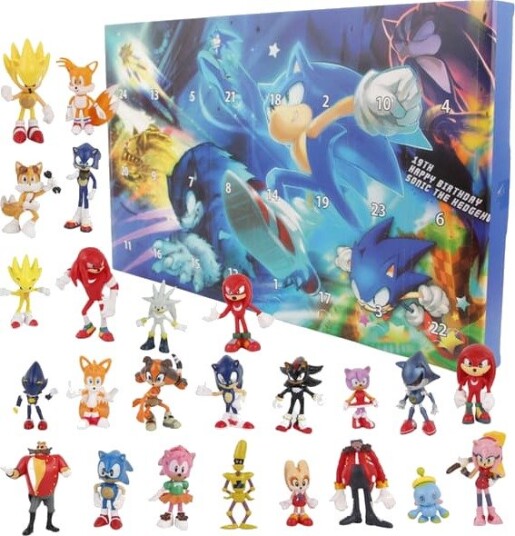 Sonic The Hedgehog Adventskalender 2025   24 overraskelser med eksklusive samlefigurer Adventskalender Overraskelse Julegave til barn