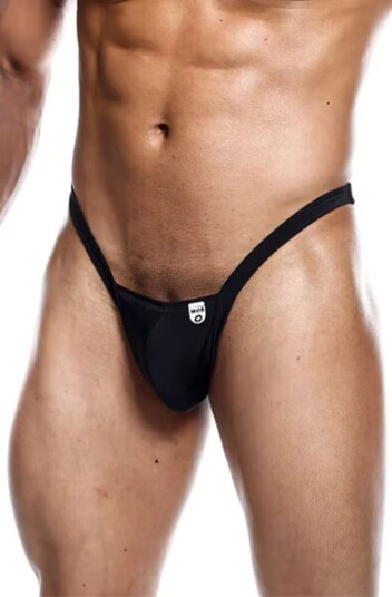 Mob Eorticwear Eroticwear Y Buns Thong Black Jockstrap