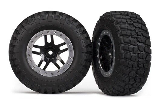 Traxxas 5883 Tires & Wheels BFGoodrich/Split-Spoke 4WD/2WD Rea