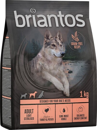 Briantos Adult Light/Sterilised Kalkun Og Potet 1 kg