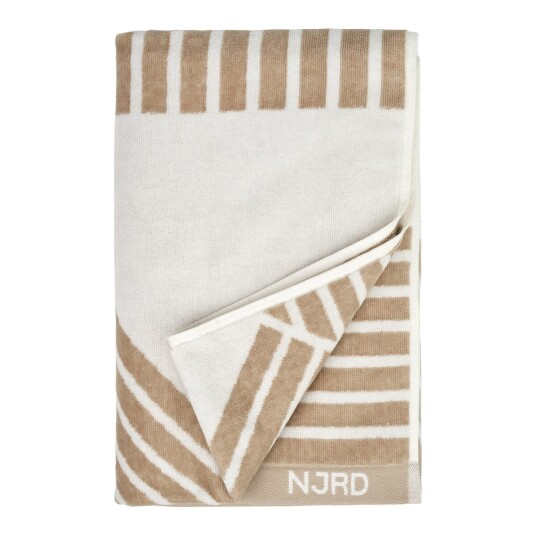 NJRD Stripes håndkle 70x140 cm Beige