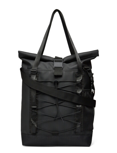 Rains Trail Rolltop Tote Bag W3 - Black - ONE SIZE Rains Trail Rolltop Tote Bag W3 - Black - ONE SIZE