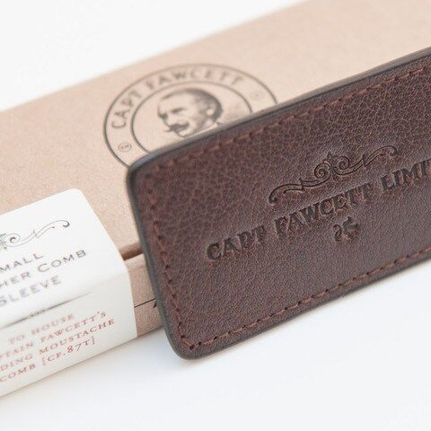 Captain Fawcett Leather Case for Folding Moustache Comb Captain Fawcett Leather Case for Folding Moustache Comb