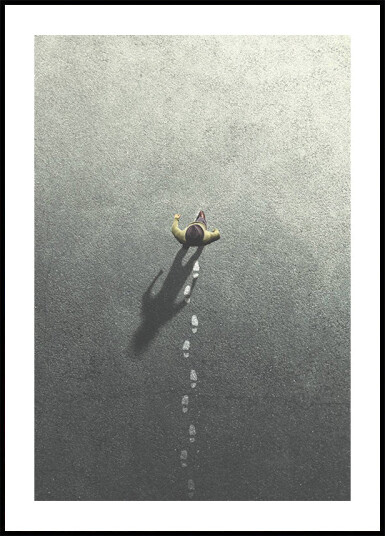 Walking Leaving Footsteps Plakat Plakat / 100x150cm