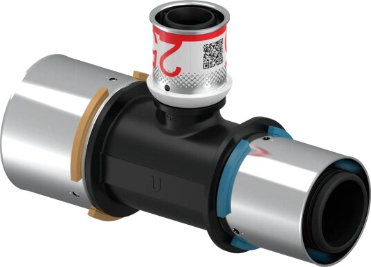 Uponor S-press Ppsu Kompositt T-rør 50-25-40mm Uponor S-press Ppsu Kompositt T-rør 50-25-40mm