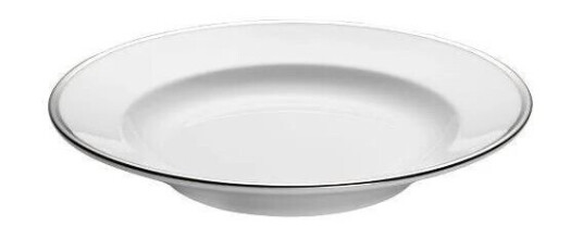 Pillivuyt Bistro Plate deep Dia 23 cm White/Silver