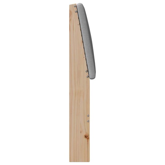 Polstret sengegavl Lysegrå 150 cm Massiv furu