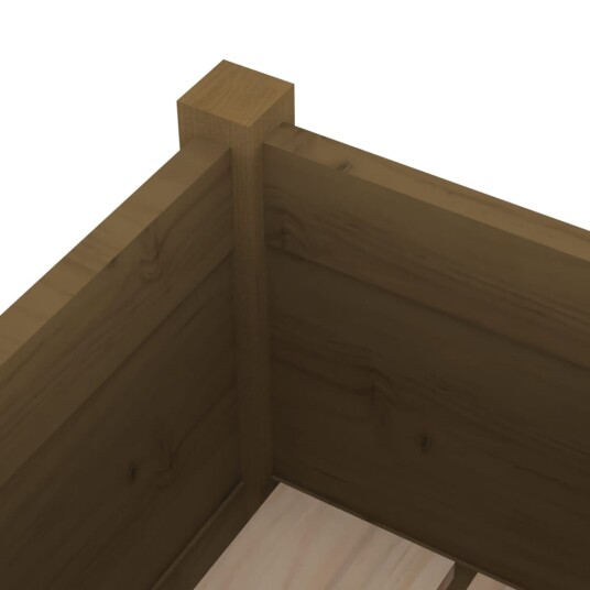 vidaXL Plantekasse honningbrun 70x70x70 cm heltre furu