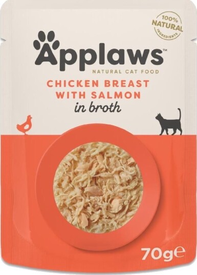 Applaws Chicken With Salmon In Broth 70G Applaws Chicken With Salmon In Broth 70G