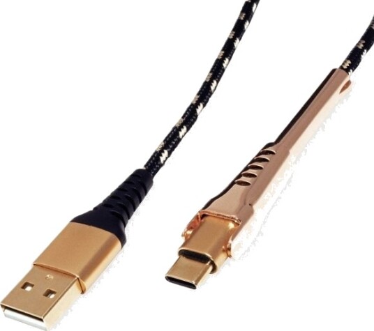 Roline 11.02.8920 1 M Usb A Usb C Usb 2.0 0,48 Gbit/Sek. Svart Gull
