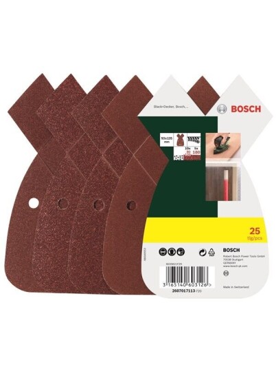 Bosch 25-delers slipepapirsett til multisliper med korn 80, 120, 180