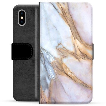 iPhone X / iPhone XS Premium Lommebok-deksel Elegant Marmor