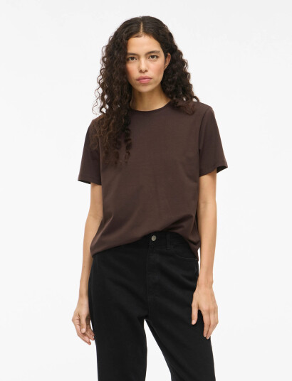 Vila Vinora S/S T Shirt Noos Brown XL