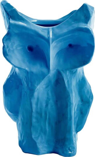 After Midnight Owl vase L Blue