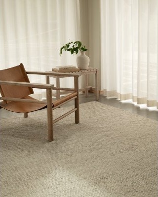 Kilands Kalix beige – håndvevd ullteppe