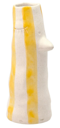 Villa Collection Styles vase med nebb og øyevipper 26 cm Yellow
