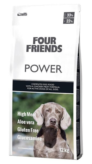 Four Friends Tørrfôr til Hund med Kyllingsmak 12 kg - Energirikt Hundefôr