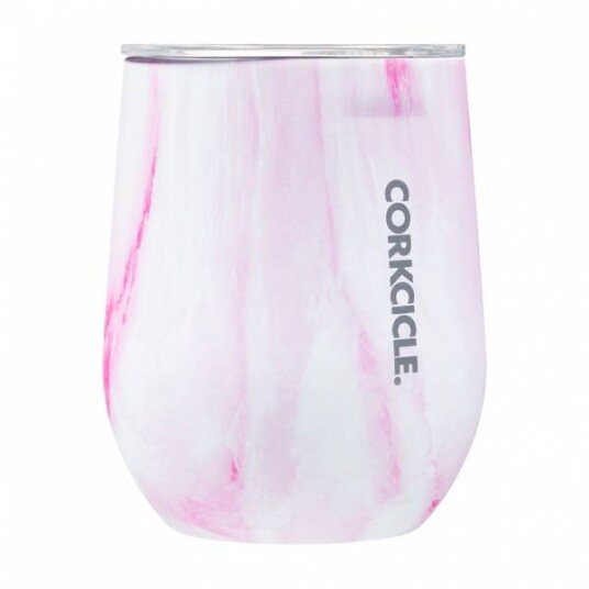 CORKCICLE Stemless Termokopp Pink Marble, ca. 0,35 liter