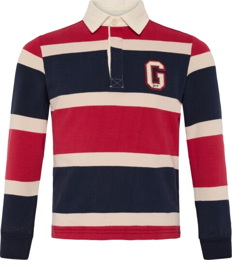 Gant Kids Collegiate Ls Rugby Polo Shirt Navy 110