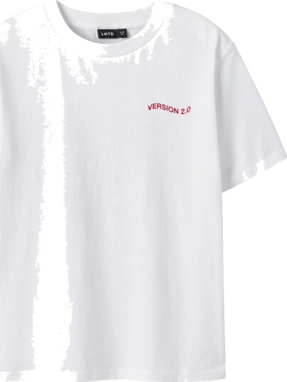 LMTD T skjorte NlfHeart Bright White/Rød LMTD 13 14 år 158 164 T skjorte Hvit
