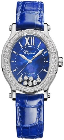 Chopard Dameklokke 275362 1001 Happy Sport Blå/Lær Ø29 mm