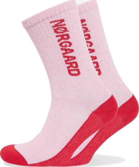 Mads Nørgaard Logo Stepper Single Sock FAIRY TALE PINK One Size