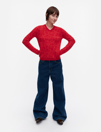 Marimekko Rws Rullata Mini Piirto Unikko - Red - XS