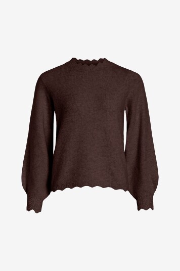 Vila   Pullover viNikolina O neck L/S Knit   Brun