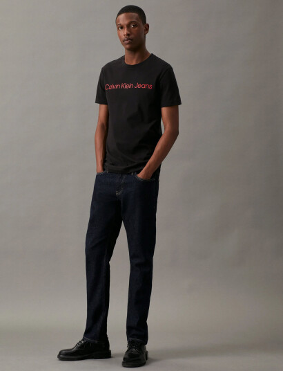 Calvin Klein Jeans Core Institutional Logo Slim Tee - Black - XS