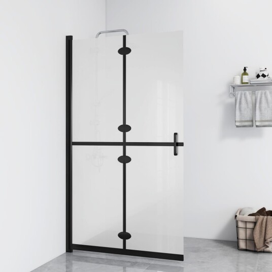 Sammenleggbar dusjvegg med frostet ESG-glass 100x190 cm Sammenleggbar dusjvegg med frostet ESG-glass 100x190 cm