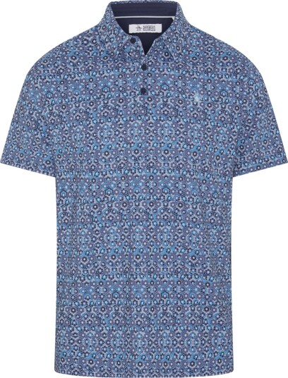 Original Penguin OP Framed Floral Polo Golf pologenser herre Black Iris Small