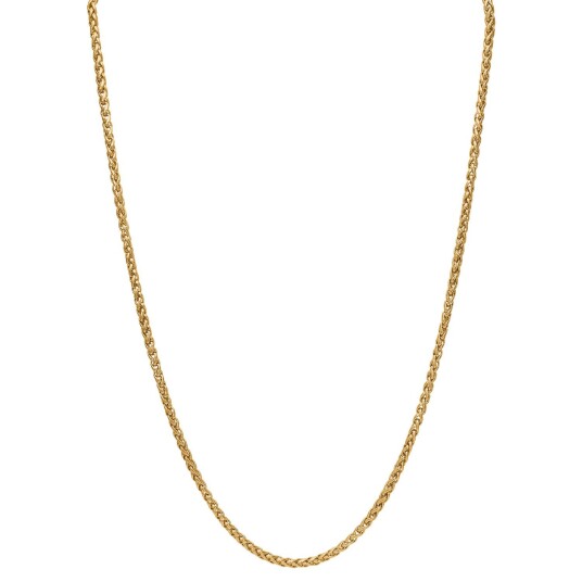 Tom Morris Wheat Chain Halskjede 18 kt. Gullforgylt Rustfritt Stål TM00013 - Herre - Gold Tom Morris Wheat Chain Halskjede 18 kt. Gullforgylt Rustfritt Stål TM00013 - Herre - Gold