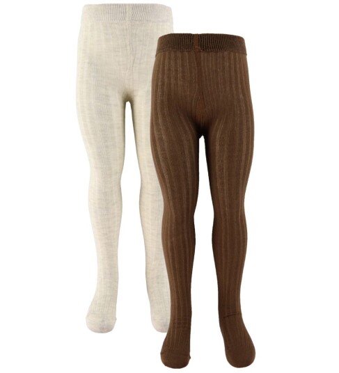 Minymo Stocking - Solid Rib 2-Pack - Multi/patterned - 80-86