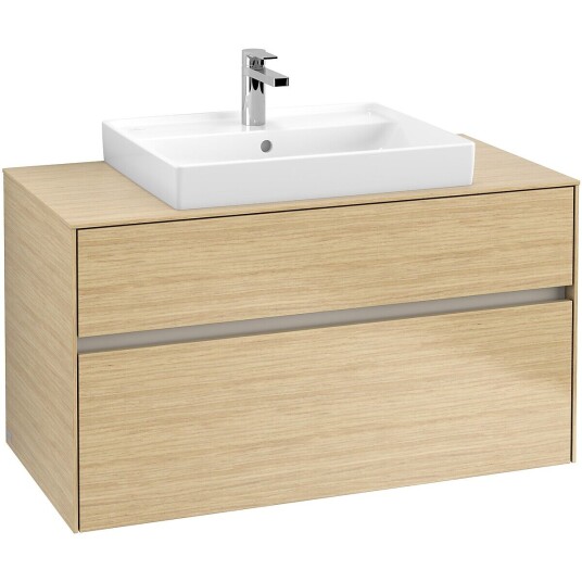 Villeroy & Boch Collaro Servantskap med 2 skuffer 100x50x54,8 cm u/lys Nordisk Eik Villeroy & Boch Collaro Servantskap med 2 skuffer 100x50x54,8 cm u/lys Nordisk Eik