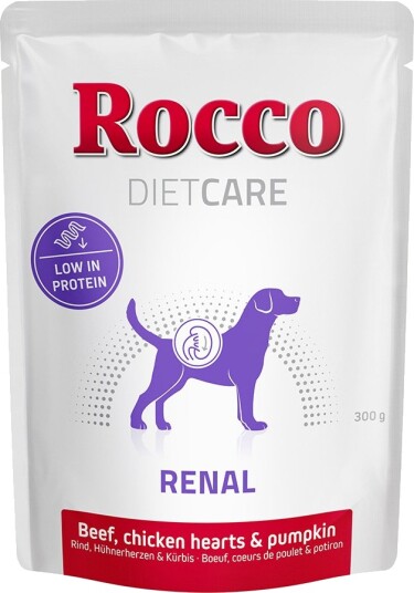 Rocco Diet Care Våtfôr Renal Og Med Gresskar Pose 6 X Kylling Okse 300 G 6 X 300 G