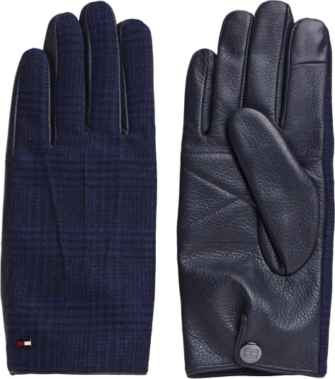 Tommy Hilfiger Th Rwb Mixed Media Gloves PREPPY NAVY CHECK L/XL