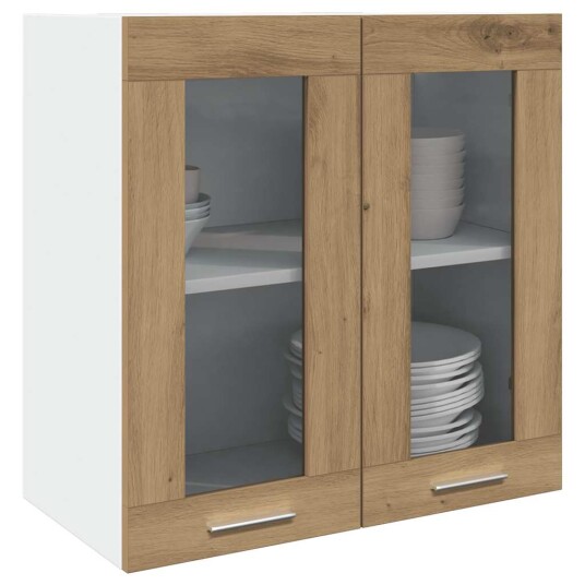  Kjøkken veggskap med glassdør artisan eik 60x31x60 cm 8721158436931