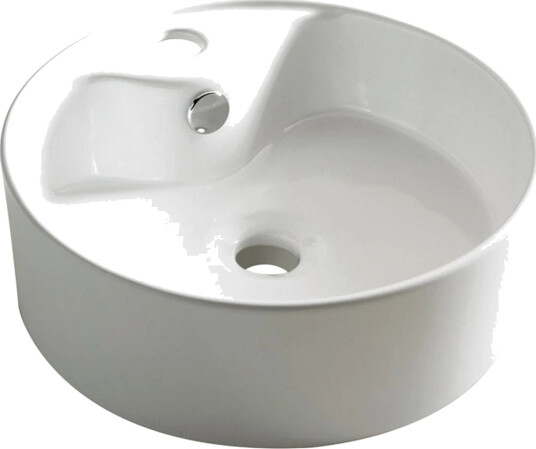 Bathco Viena Toppmontert Servant Ø39x13,5 cm, med overløp, Hvit Bathco Viena Toppmontert Servant Ø39x13,5 cm, med overløp, Hvit