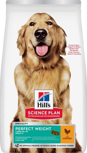 Hill'S Science Plan Perfect Weight Adult 1+ Large Med Kylling 2 X 12 kg
