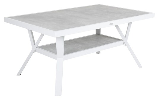 Brafab Samvaro Loungebord m. glass - Hvit, 140x90 Brafab Samvaro Loungebord m. glass - Hvit, 140x90
