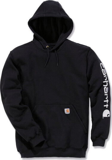 Carhartt Midweight Sleeve Logo Hettegenser L Svart Carhartt Midweight Sleeve Logo Hettegenser L Svart