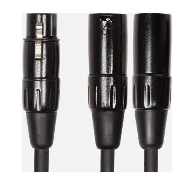 Roland Rcc Yc Xf2xm 15cm Interconnect Cable Xlr(F) Dual Xlr(M) Y Cable