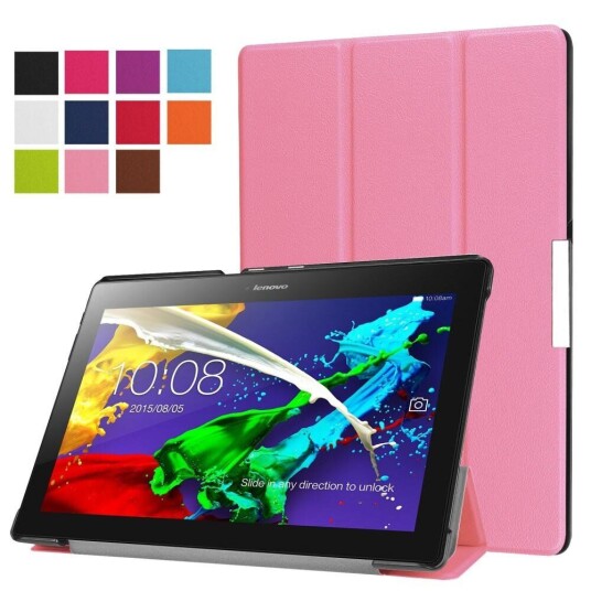 INCOVER Lenovo Tab3 10 Tri-Fold Magnetic Hard Case Etui Pink